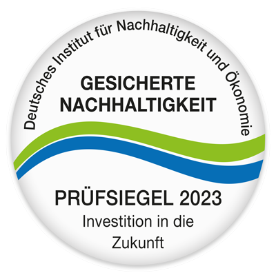 GESICHERTE NACHHALTIGKEIT - Prüfsiegel 2023